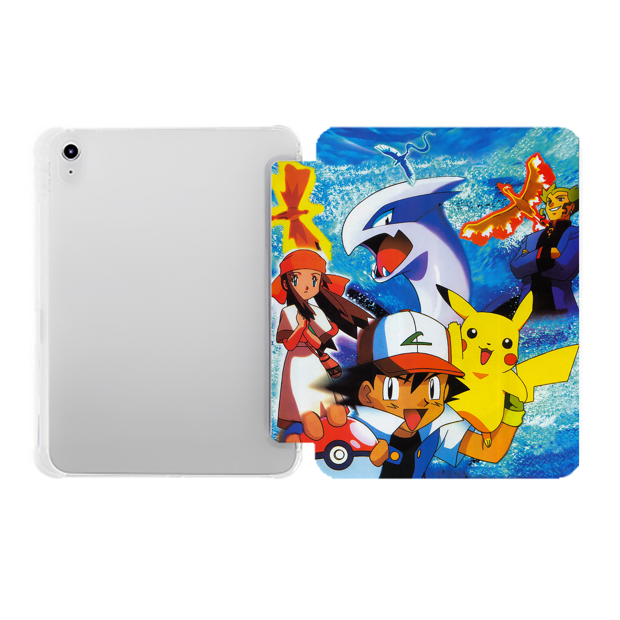 （画像用） ポケットモンスター Pokémon IPad ケース ペン収納付き 三つ折りスタンド PUレザー×シリコン 対応機種9.5/10.5/10.9インチ